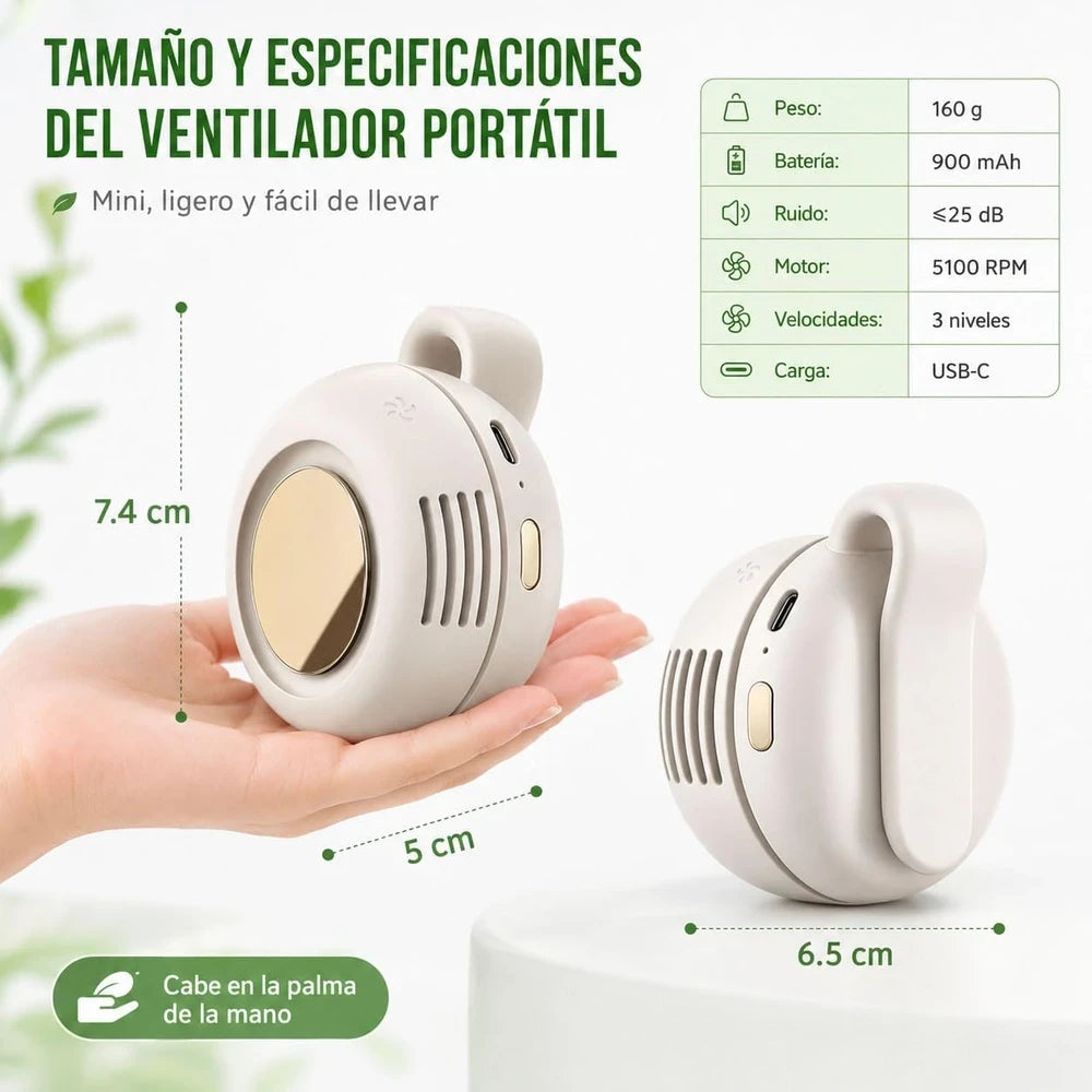 Wearable Hands-Free Clip Fan